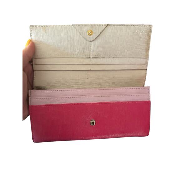 Painted Fendi Wallet Monster Bugs Eye Round Zipper Studs Leather Multicolor - Picture 4 of 7